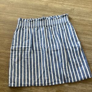 J. CREW Blue/White Striped Skirt Size 2